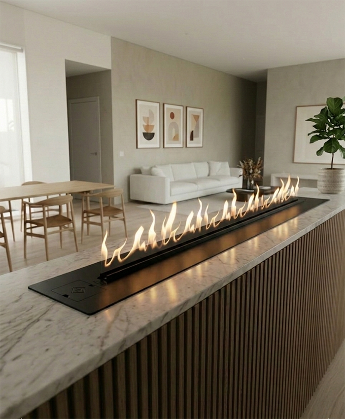 SAfire Clean Burn Flueless Gas Fireplace Drop-In